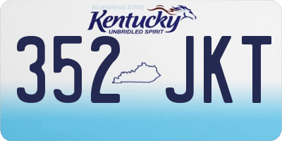 KY license plate 352JKT