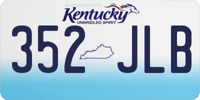 KY license plate 352JLB