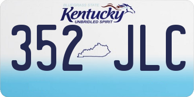 KY license plate 352JLC