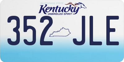 KY license plate 352JLE