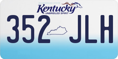 KY license plate 352JLH