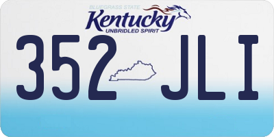 KY license plate 352JLI