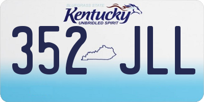 KY license plate 352JLL