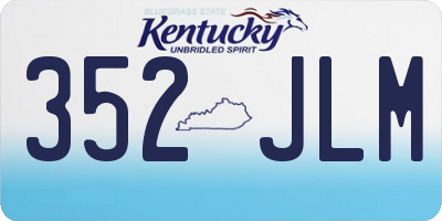 KY license plate 352JLM