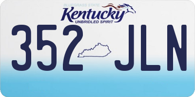 KY license plate 352JLN