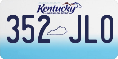 KY license plate 352JLO