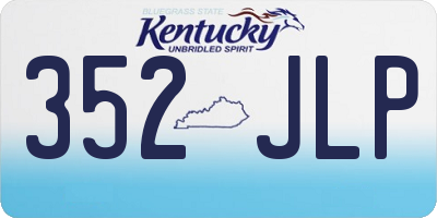 KY license plate 352JLP
