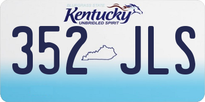 KY license plate 352JLS