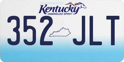 KY license plate 352JLT