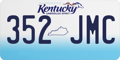 KY license plate 352JMC