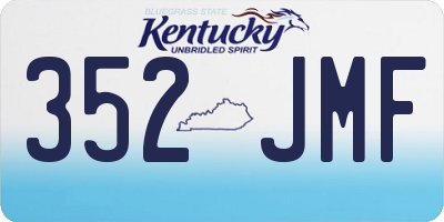 KY license plate 352JMF