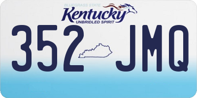 KY license plate 352JMQ