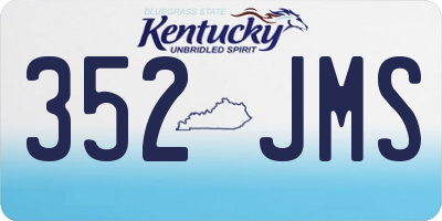 KY license plate 352JMS