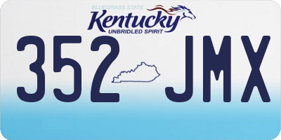 KY license plate 352JMX