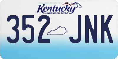 KY license plate 352JNK