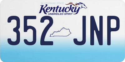 KY license plate 352JNP