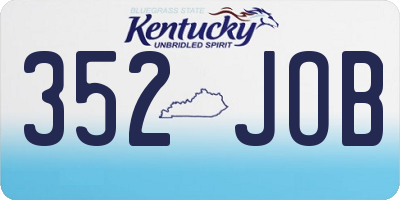 KY license plate 352JOB