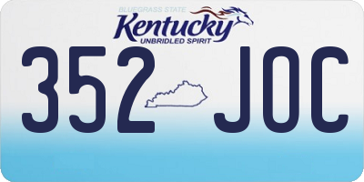KY license plate 352JOC