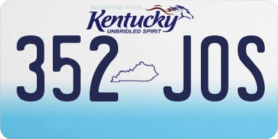KY license plate 352JOS