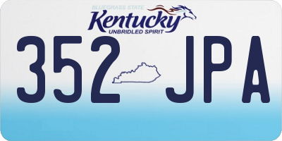 KY license plate 352JPA
