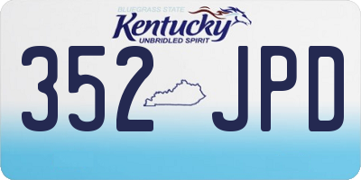 KY license plate 352JPD