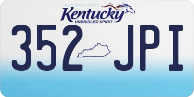 KY license plate 352JPI