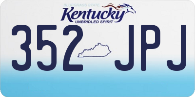 KY license plate 352JPJ
