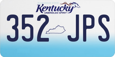 KY license plate 352JPS