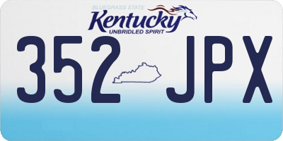 KY license plate 352JPX