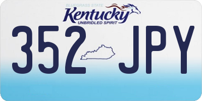 KY license plate 352JPY