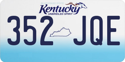 KY license plate 352JQE