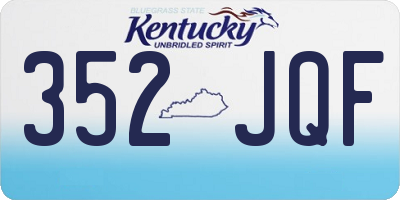 KY license plate 352JQF