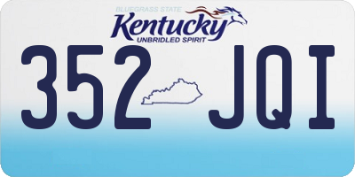 KY license plate 352JQI