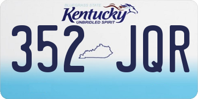 KY license plate 352JQR