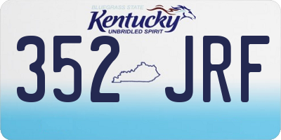 KY license plate 352JRF