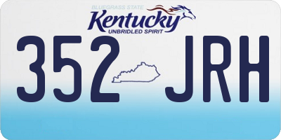 KY license plate 352JRH