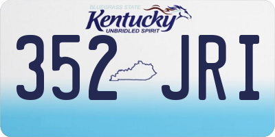 KY license plate 352JRI