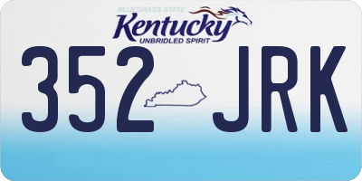 KY license plate 352JRK
