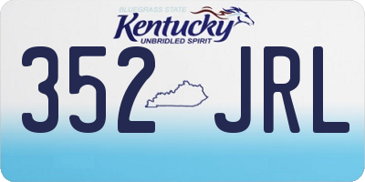 KY license plate 352JRL