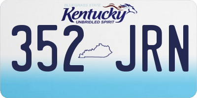 KY license plate 352JRN
