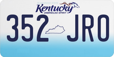 KY license plate 352JRO