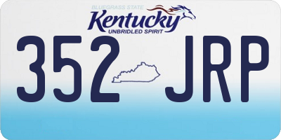 KY license plate 352JRP