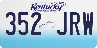 KY license plate 352JRW