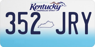 KY license plate 352JRY