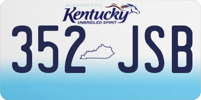 KY license plate 352JSB