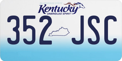 KY license plate 352JSC