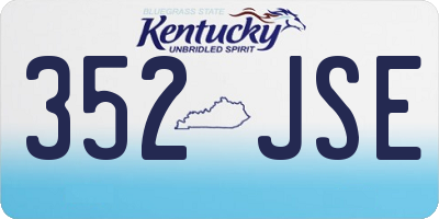 KY license plate 352JSE