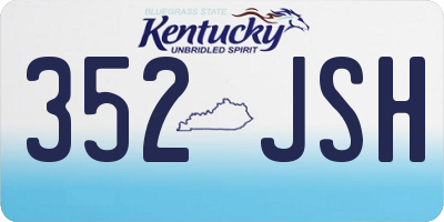 KY license plate 352JSH