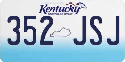 KY license plate 352JSJ