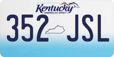 KY license plate 352JSL
